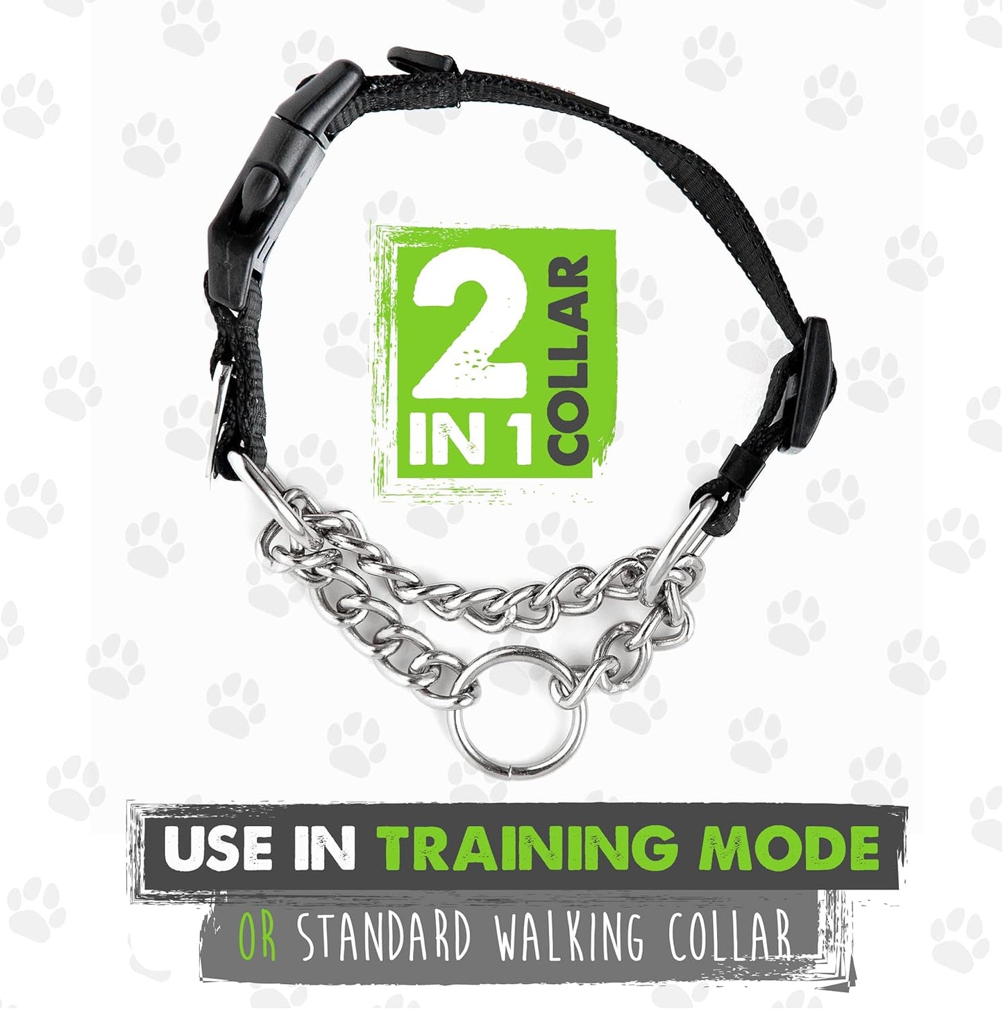 Martingale Collar with Buckle | Training Dog Collar, Limited Cinch Chain