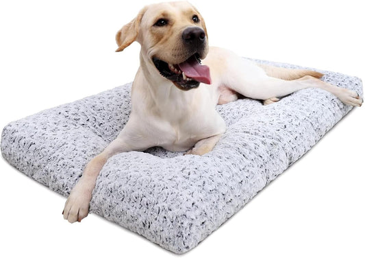 Washable Dog Bed Deluxe Plush Dog Crate Beds