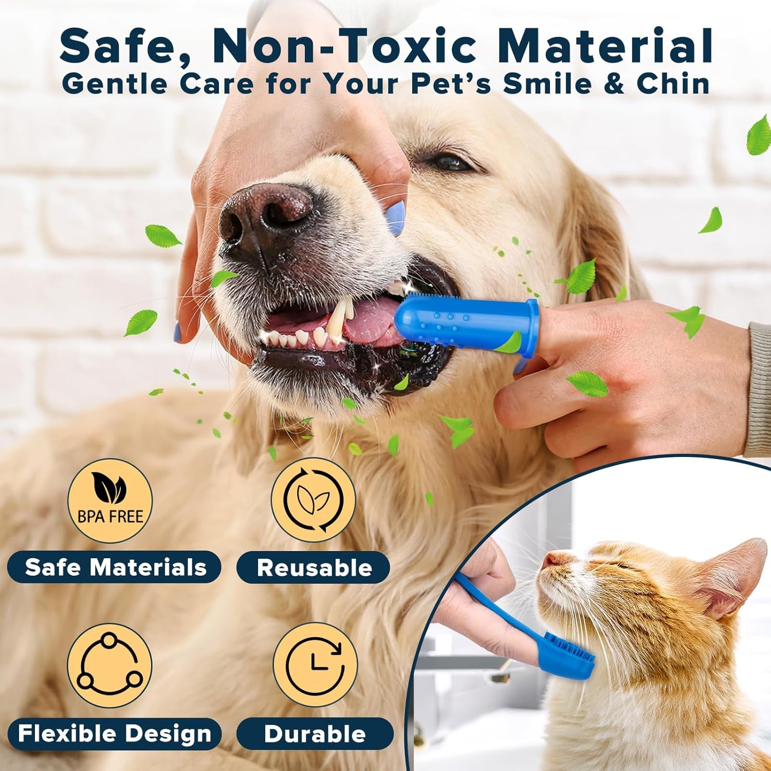 6PCS Pet Grooming Kit for Dogs,Cats  | Dog Washing Gloves | Dog Bath Gloves