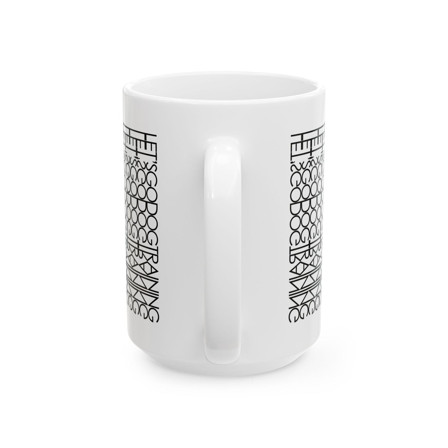 "Let's Go Dog Training" Pattern Mug