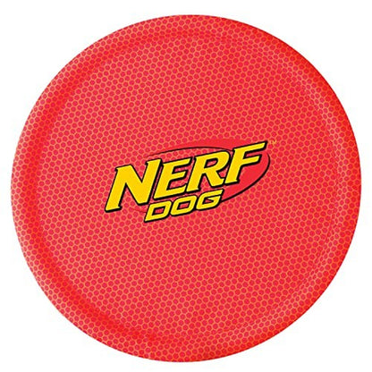 Nerf Dog Nylon Flyer Dog Toy, Frisbee, Lightweight, Durable and Water Resistant,