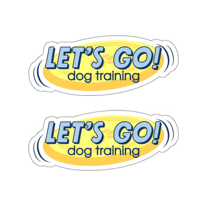 Two "Let's Go Dog Training" Die Cut Stickers