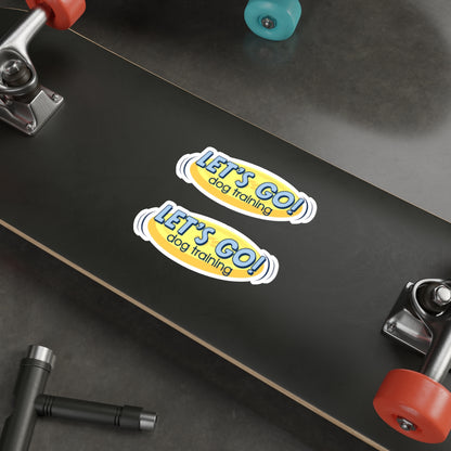 Two "Let's Go Dog Training" Die Cut Stickers