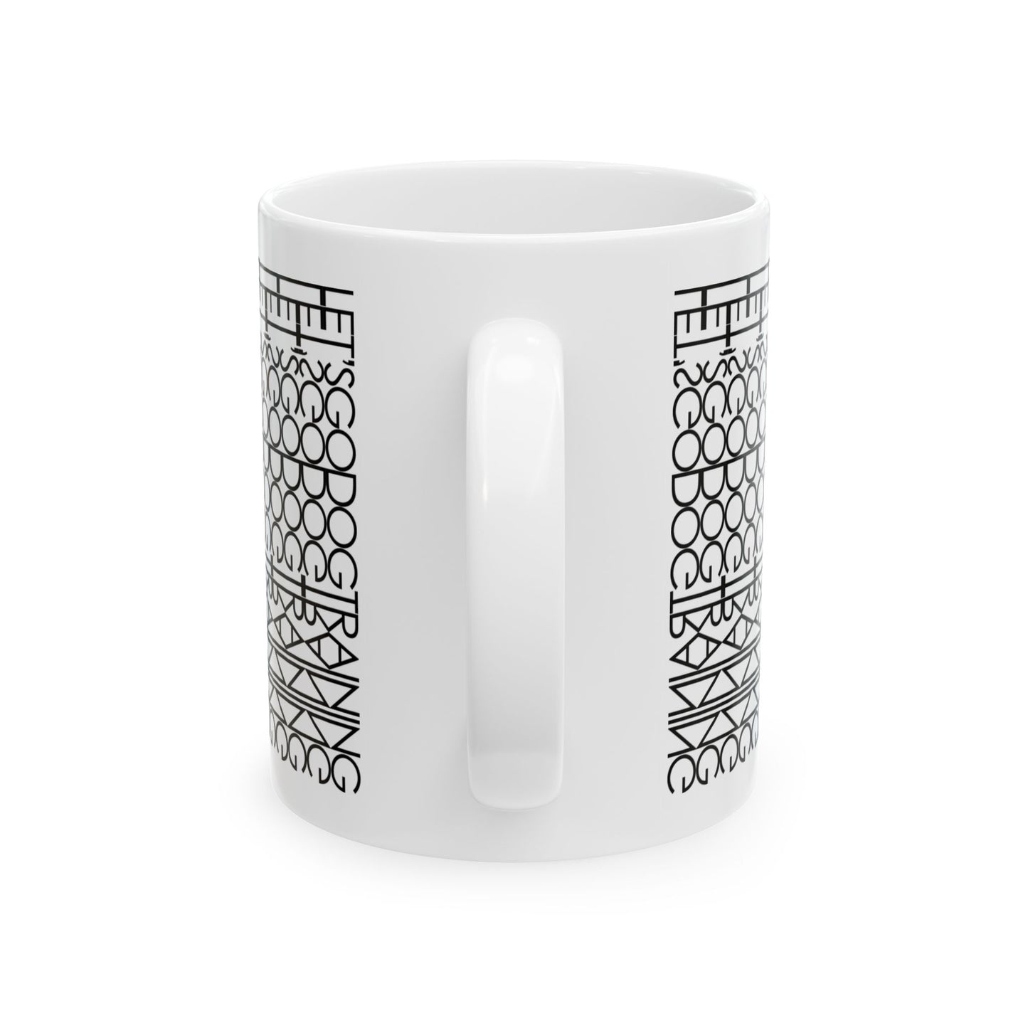 "Let's Go Dog Training" Pattern Mug