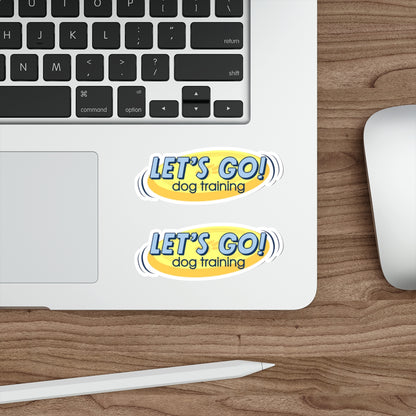 Two "Let's Go Dog Training" Die Cut Stickers