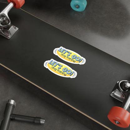 Two "Let's Go Dog Training" Die Cut Stickers