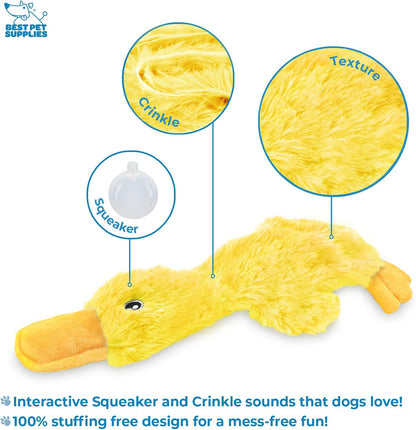 Crinkle Dog Toy, Fun for Indoor Puppies and Senior Pups, Plush No Mess Chew and Play