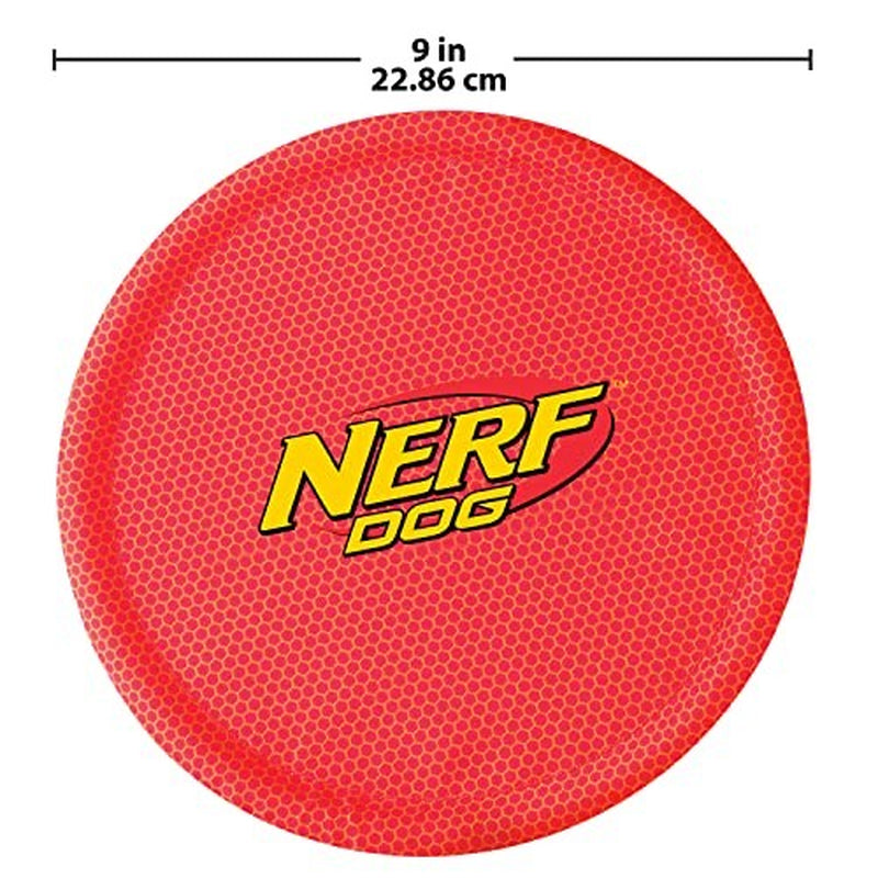 Nerf Dog Nylon Flyer Dog Toy, Frisbee, Lightweight, Durable and Water Resistant,
