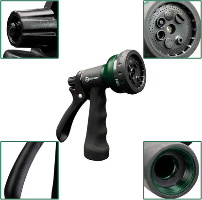 Garden-Hose-Nozzle with 7 Adjustable Watering Patterns,  Showering Pets & Outdoor Fun.