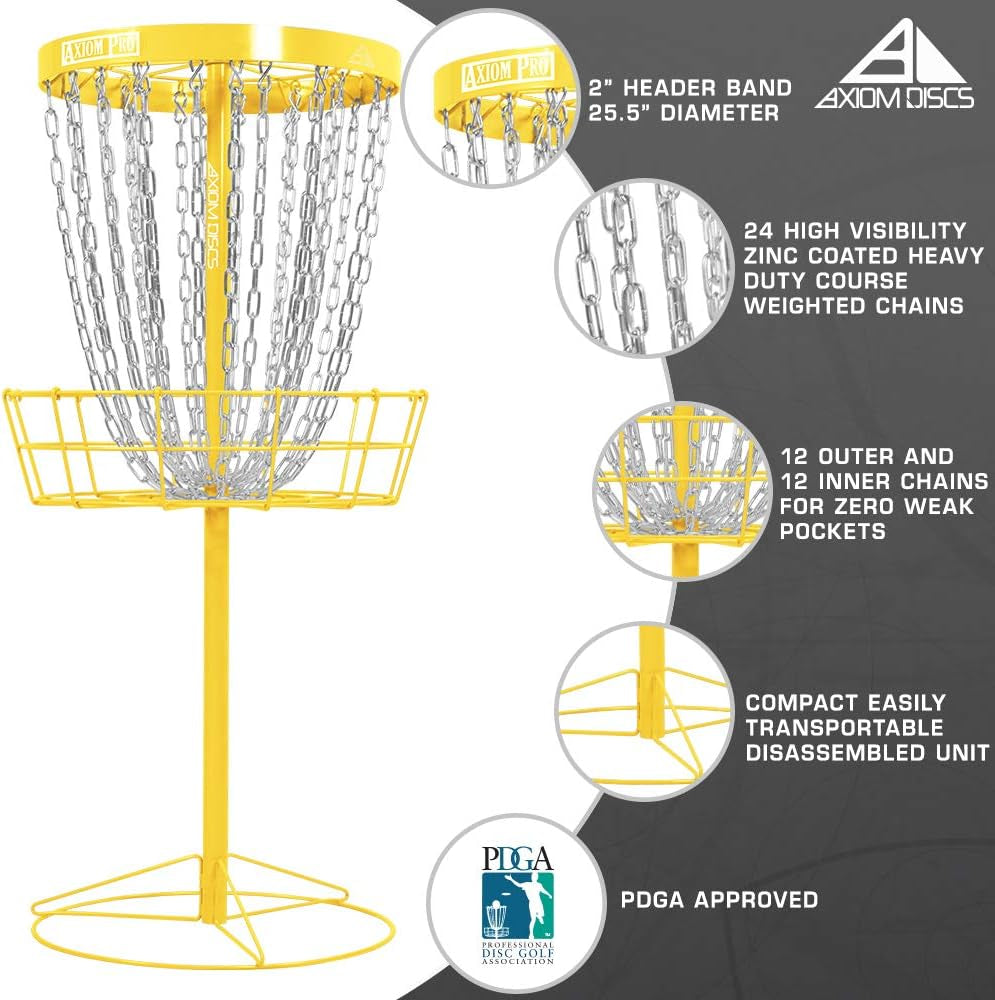 Pro 24-Chain Disc Golf Basket.