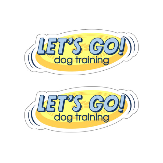 Two "Let's Go Dog Training" Die Cut Stickers