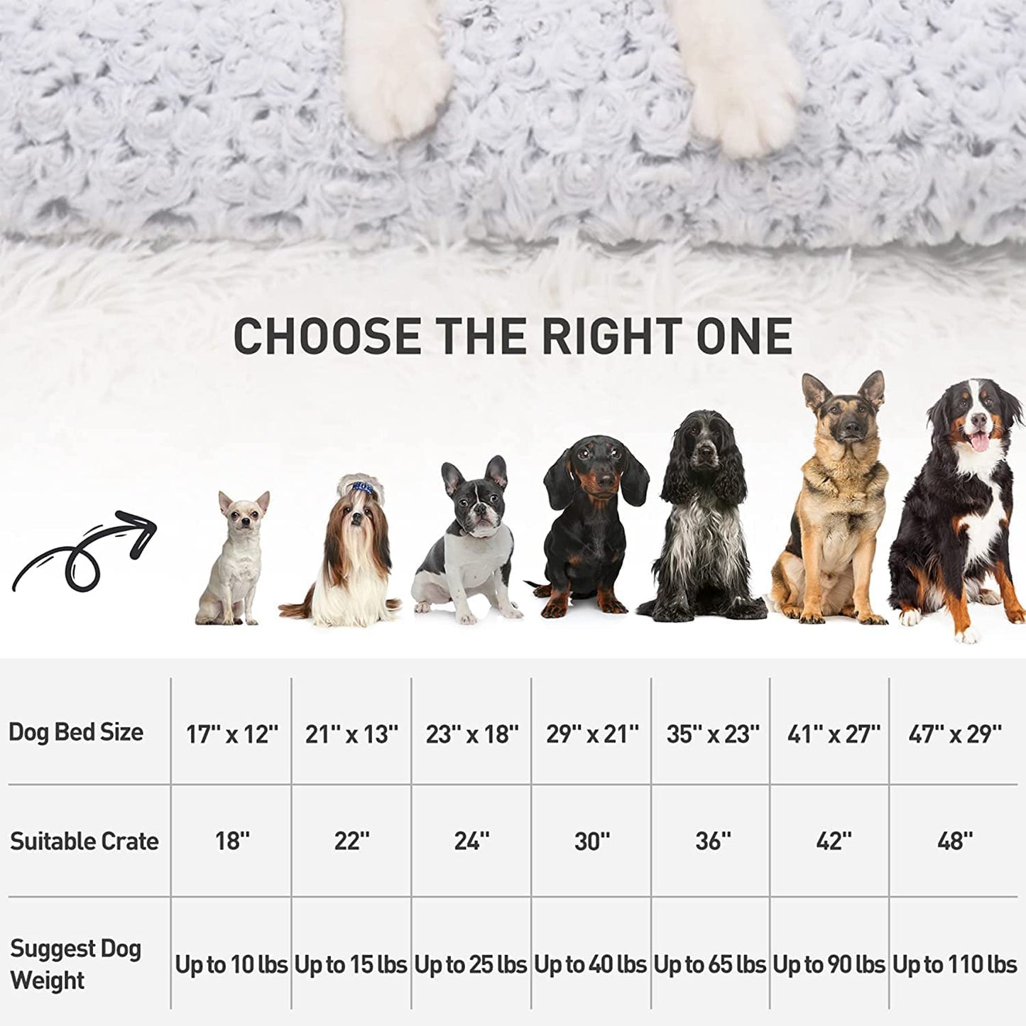 Washable Dog Bed Deluxe Plush Dog Crate Beds