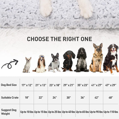Washable Dog Bed Deluxe Plush Dog Crate Beds