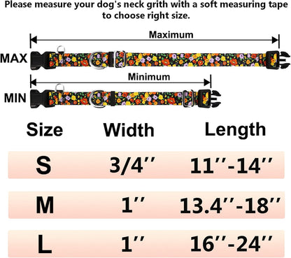 Martingale Collar for Dogs with Buckle Adjustable Nylon Limited Slip Training Dog Collars