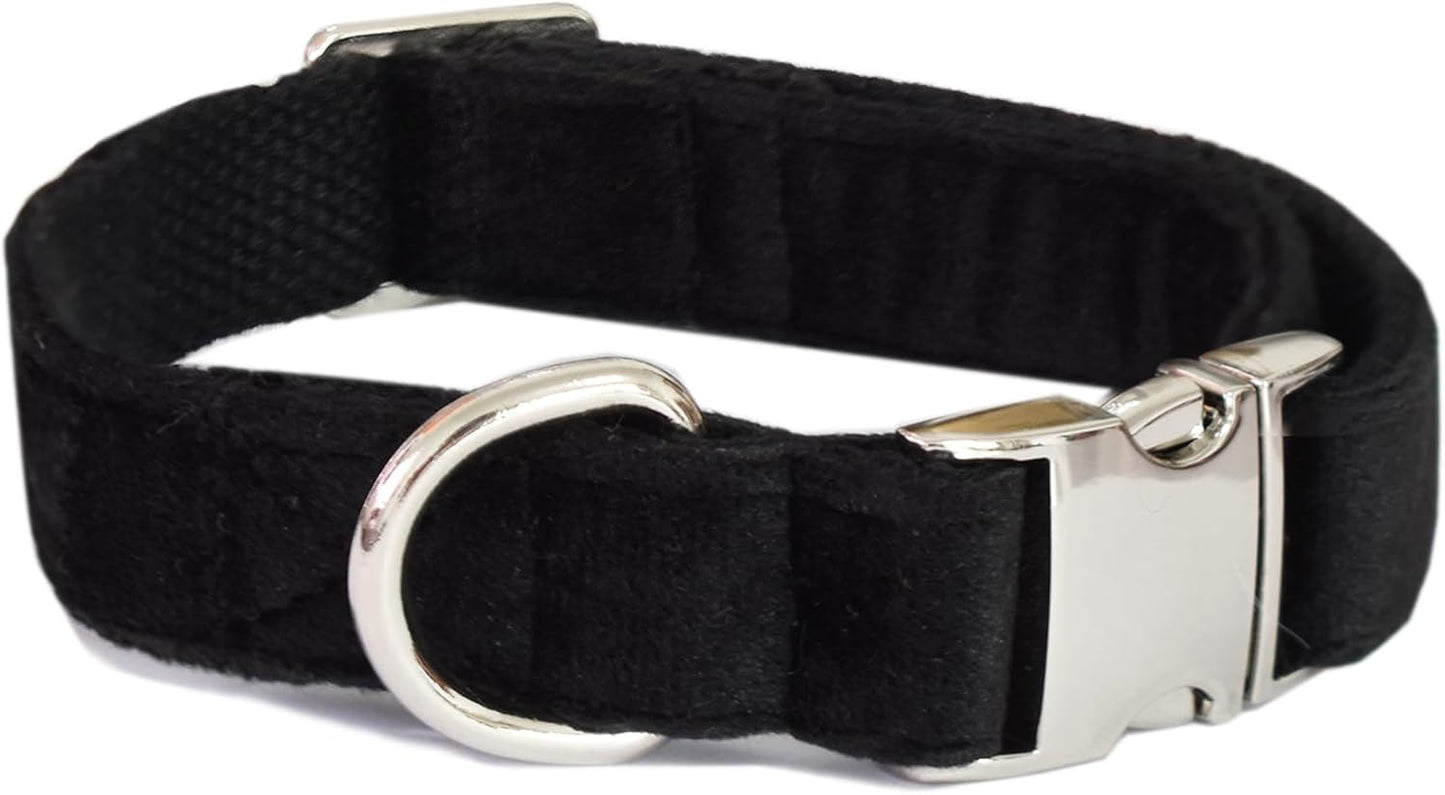 Velvet Dog Collar, Soft Dog Collar for Small Medium Large Dogs